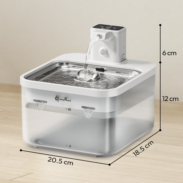 Fontaine Carrée Innovante avec Réservoir Transparent - 400 mAh