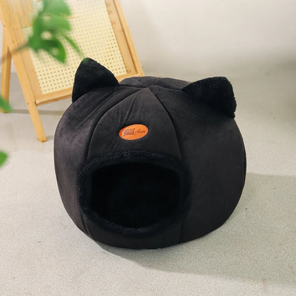 Cocon pour Chat Mignon avec Oreilles Noires