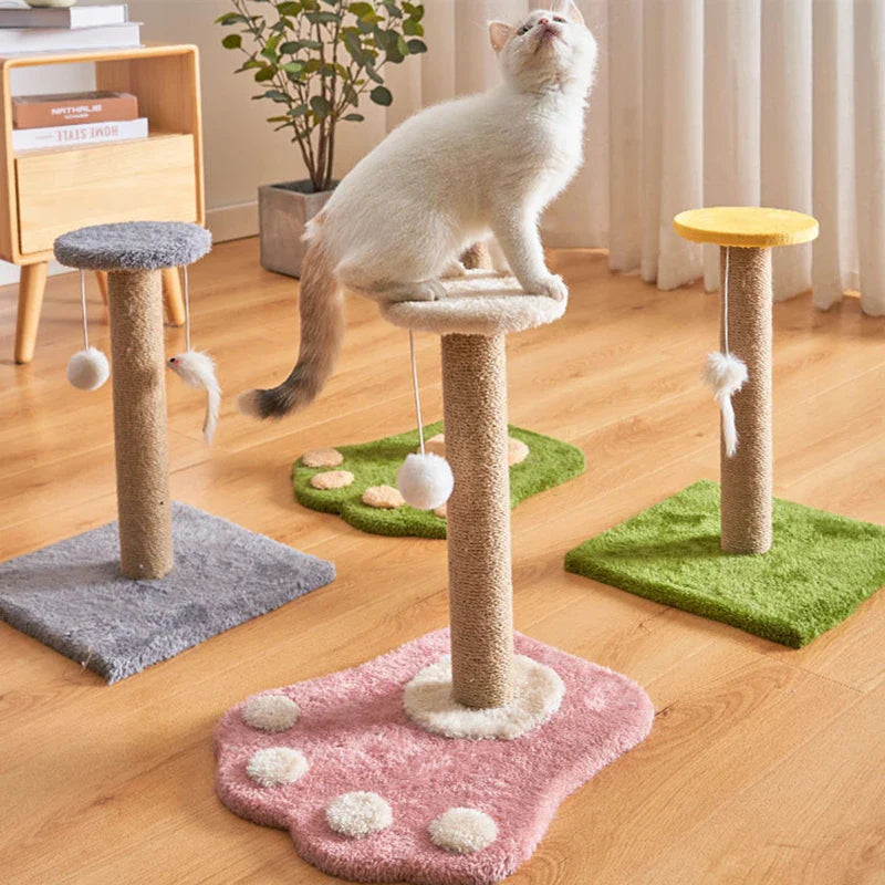 Arbre à Chat Compact Ludique avec Base en Forme de Patte