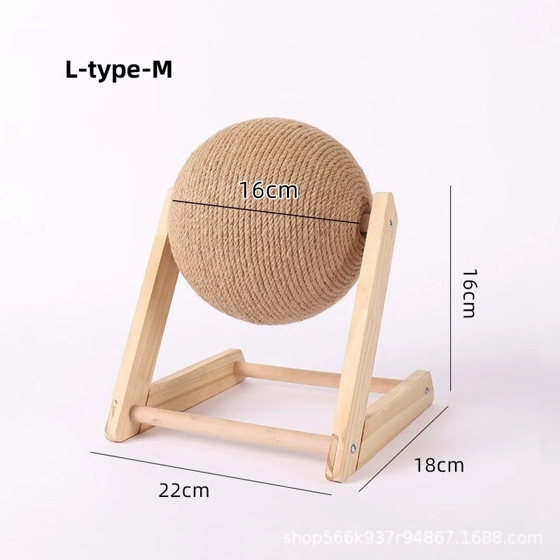 Griffoir Interactif pour Chat avec Boules en Sisal Suspendues