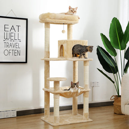 Aire de Jeu pour Chats avec Plateformes et Hamac Suspendu