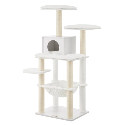Arbre à Chat Multi-Niveaux avec Hamac et Niche