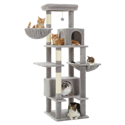 Arbre pour Chats à Plusieurs Niveaux avec Niche et Paniers Suspendus