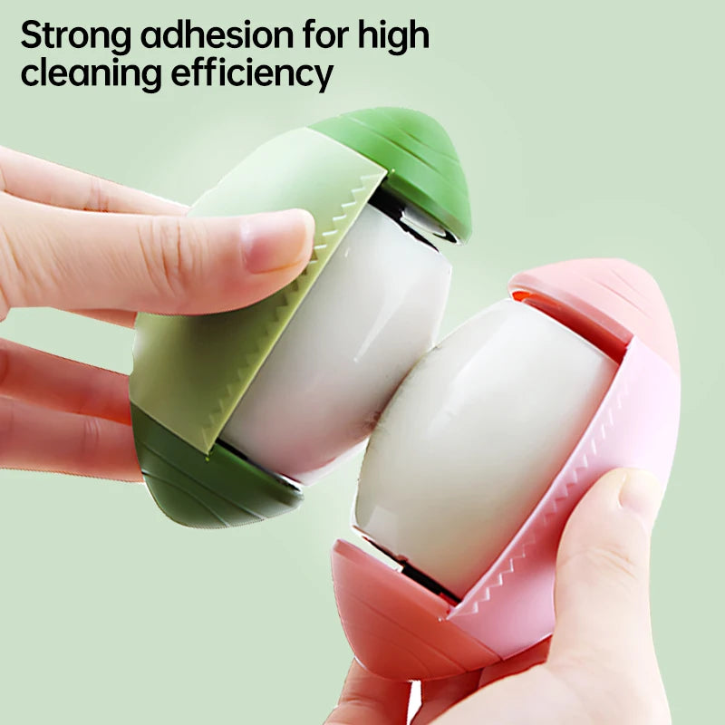 Rouleau Anti-Peluches Compact Lavable | Vert et Rose