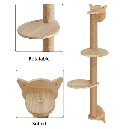 Arbre à Chat Minimaliste à Plateformes et Sisal