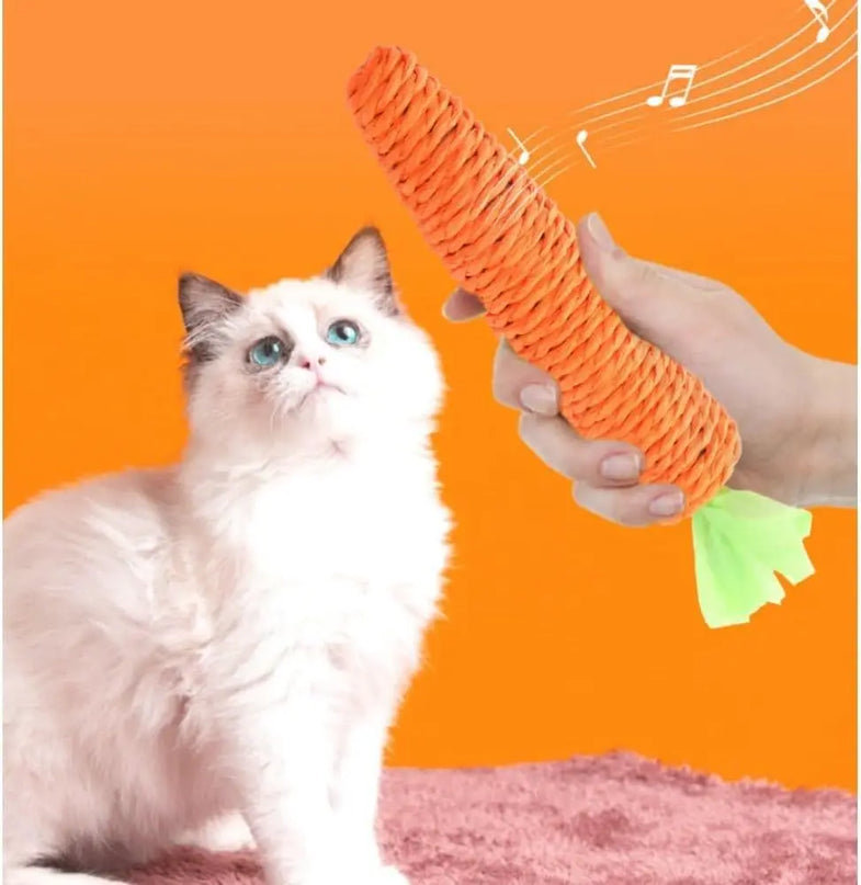 Carottes Ludiques en Corde pour Chat – Jouet Mignon et Interactif