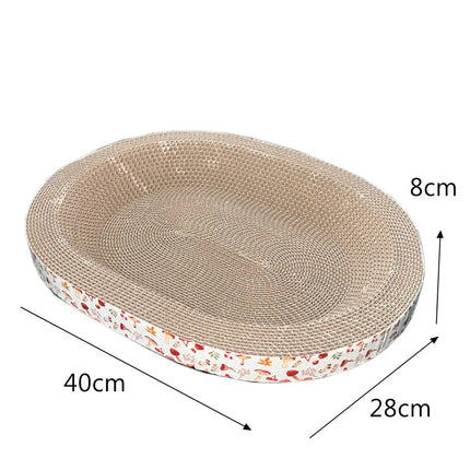 Panier Ovale en Carton Durable - Espace Spacieux pour Chats