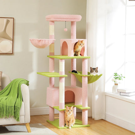 Arbre pour Chats à Plusieurs Niveaux avec Niche et Paniers Suspendus