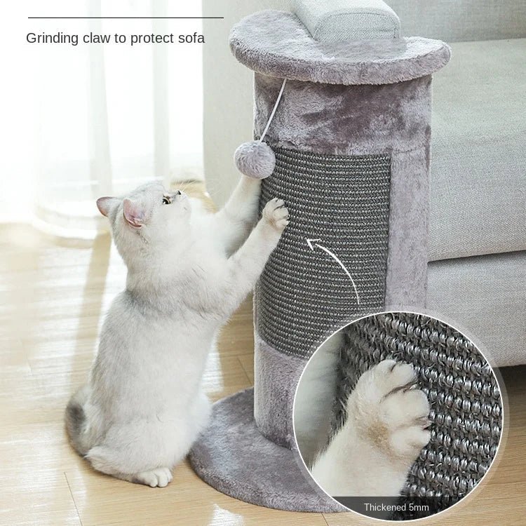 Poteau à Griffer pour Chat avec Accessoires Suspendus