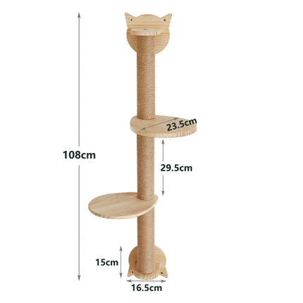 Arbre à Chat Minimaliste à Plateformes et Sisal