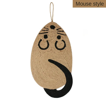 Suspension murale chat minimaliste en corde | Design artisanal