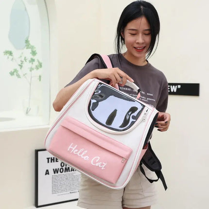 Sac à Dos pour Chat avec Ventilation Optimale et Sécurité Intégrée
