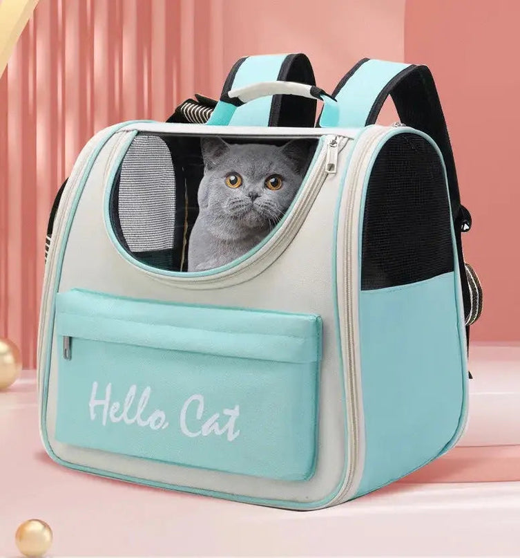 Sac à Dos pour Chat avec Ventilation Optimale et Sécurité Intégrée