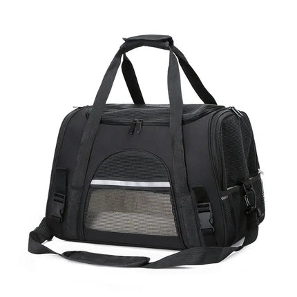 Sac rectangulaire gris avec fenêtre en maille et sangle bandoulière