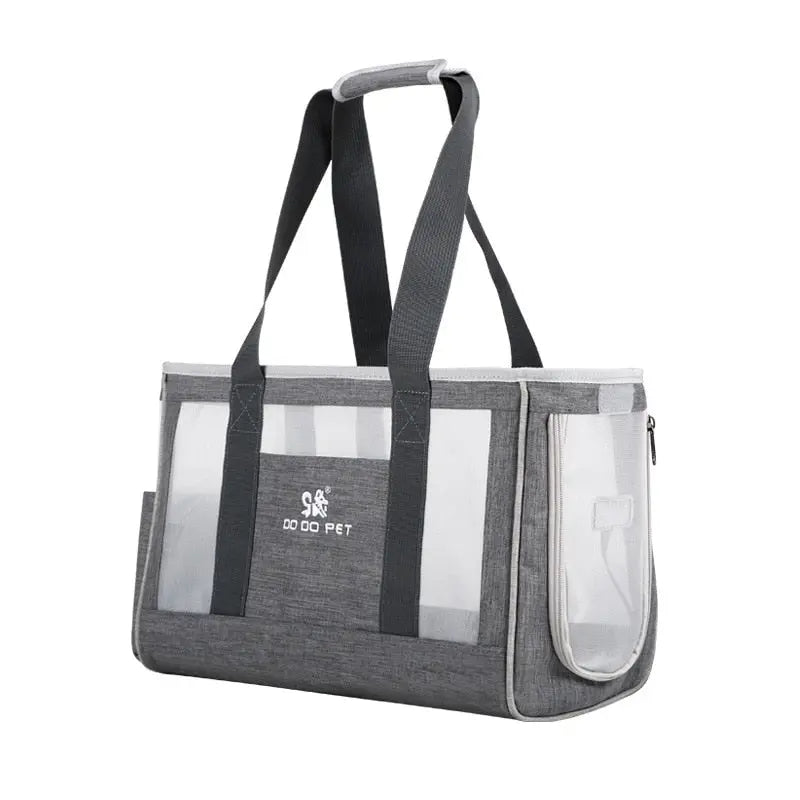 Sac de Transport Compact pour Chat avec Panneaux en Maille