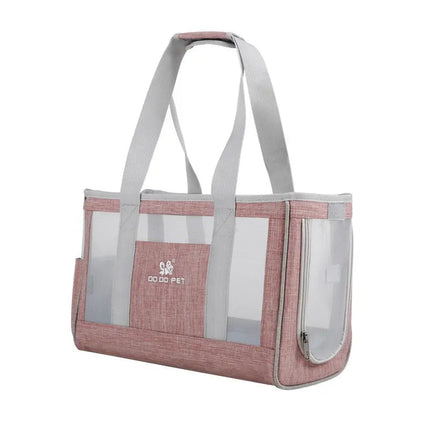 Sac de Transport Compact pour Chat avec Panneaux en Maille