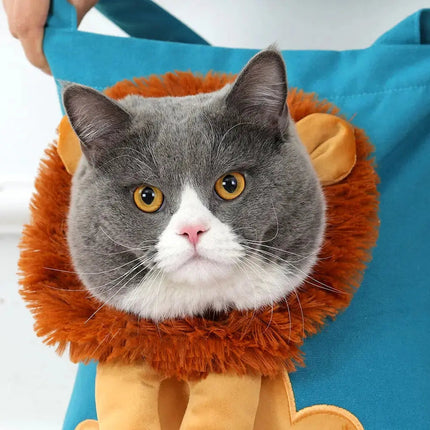 Sac à Main Ludique avec Motif de Tête de Lion - Idéal pour Objets Personnels ou Animal