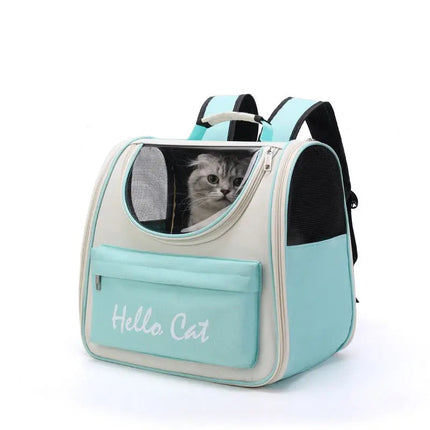 Sac de Transport pour Chat avec Fenêtres Respirantes et Bandoulière Ajustable