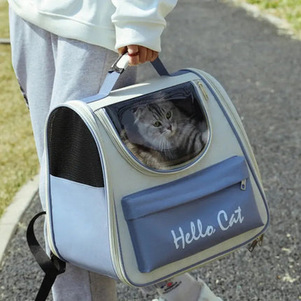Sac de Transport pour Chat avec Fenêtres Respirantes et Bandoulière Ajustable