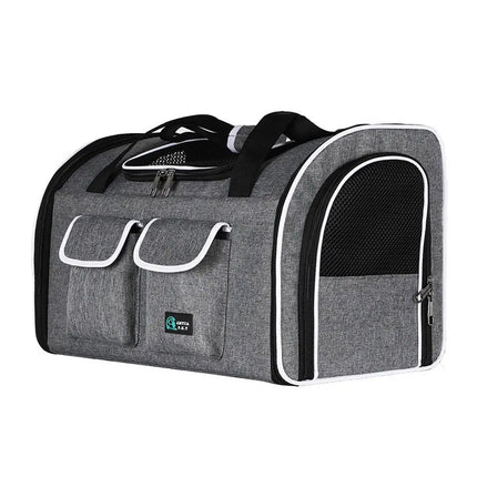 Sac de voyage pour chat avec ventilation et poches zippées