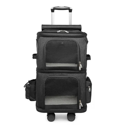 Sac pliable télescopique à roulettes pour chat urbain