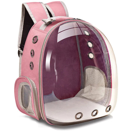 Sac Rose Vision Clair avec Aérations Multiples pour Chat Urbain
