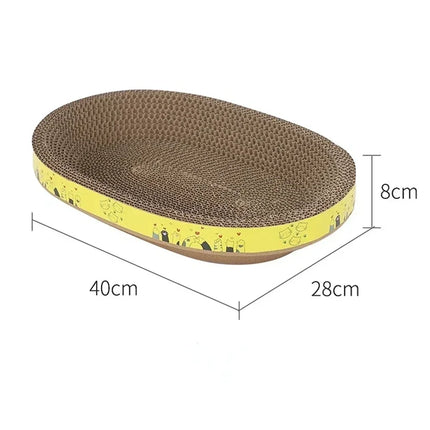 Panier Ovale en Carton Durable - Espace Spacieux pour Chats