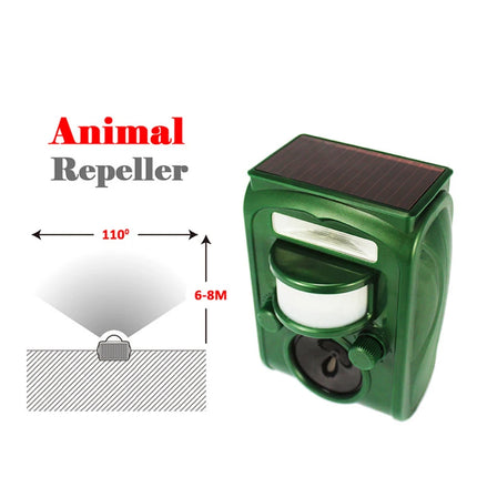Répulsif Ultrasonique Anti-Nuisible Extérieur avec Capteur Lumineux et Sonore