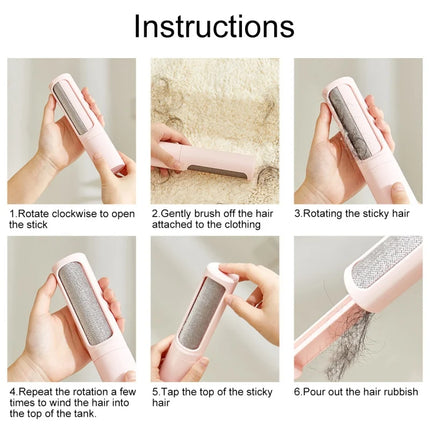 Brosse poils minimaliste pastel avec tissu texturé intégré - Mécanisme amovible