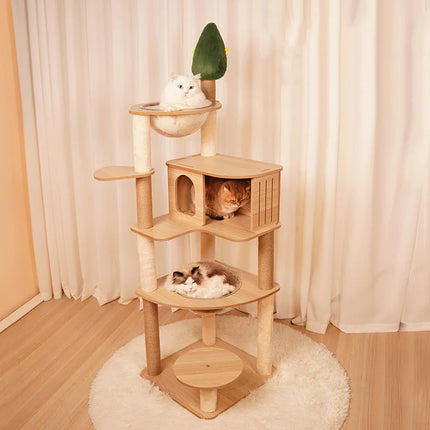 Arbre à Chat Ludique XXL avec Bulles Transparentes et Maisonnete