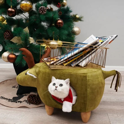 Cachette pour Chat en Forme d'Hippopotame – Meuble Original et Ludique