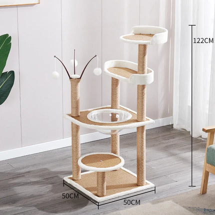Arbre à Chat Minimaliste | Design Moderne à Niveaux