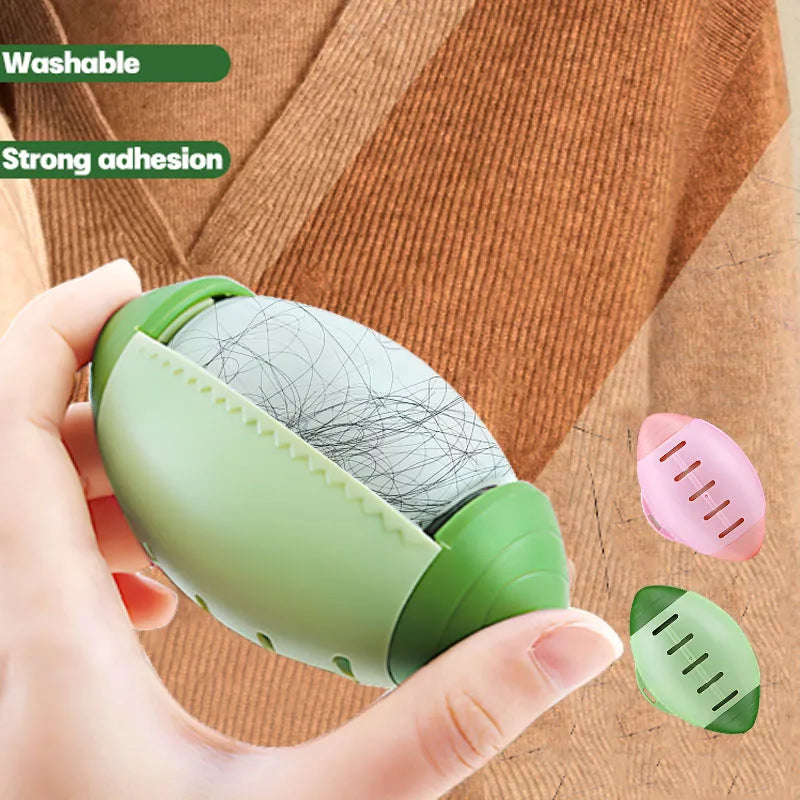 Rouleau Anti-Peluches Compact Lavable | Vert et Rose