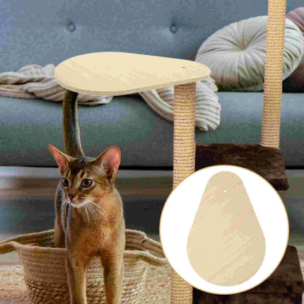 Arbre à chat minimaliste avec plateforme en forme de larme