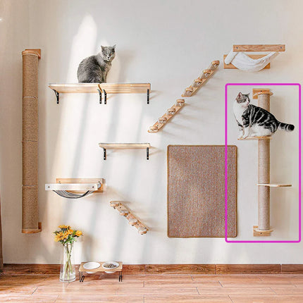 Arbre à Chat Minimaliste à Plateformes et Sisal