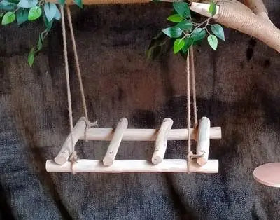 Arbre à Chat Original avec Balançoire et Cabane Décorative