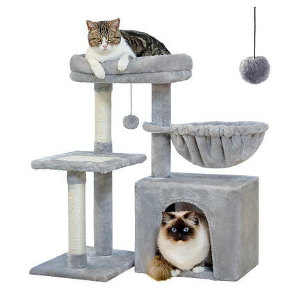 Arbre pour Chats Compact avec Hamac et Plateformes