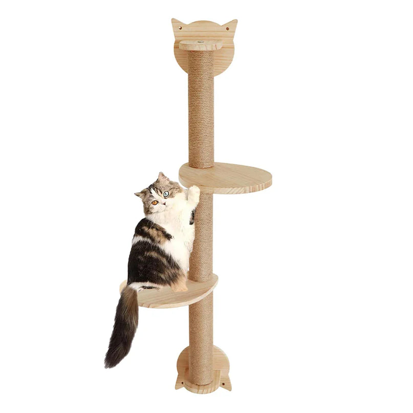 Arbre à Chat Minimaliste à Plateformes et Sisal