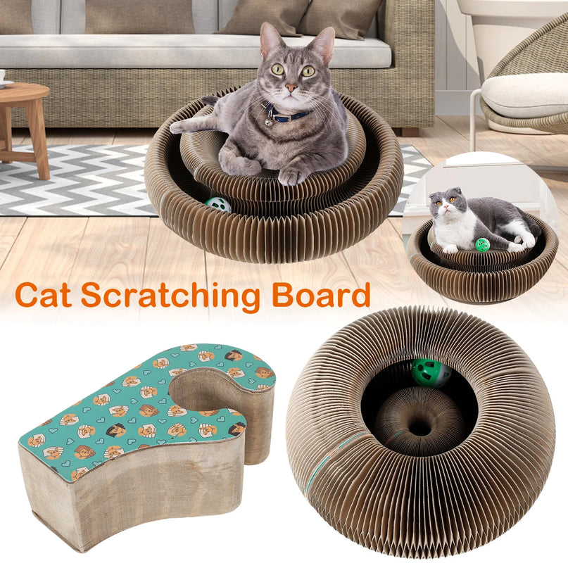 Griffoir Rond Interactif avec Balle Intégrée pour Chat