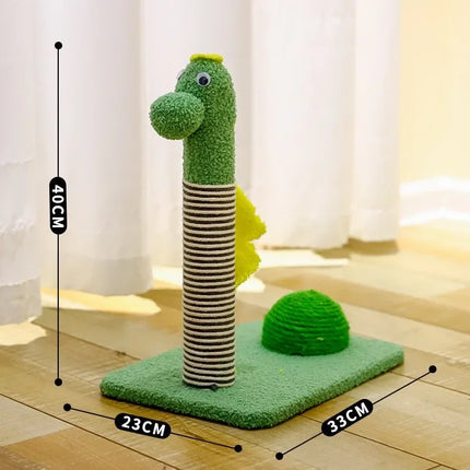 Griffoir Chat Dinosaure Ludique avec Corde à Gratter