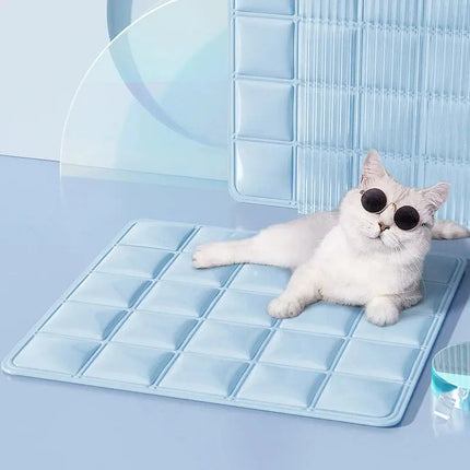 Tapis Estival Bleu pour Chat avec Détails Ludiques