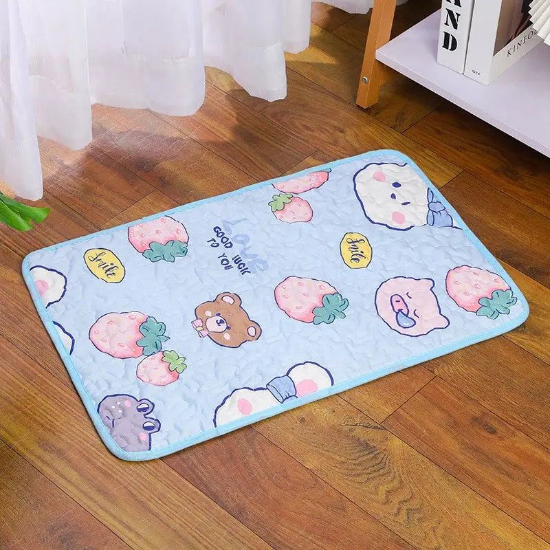 Tapis Ludique pour Chat avec Motifs Colorés - Ambiance Tendresse