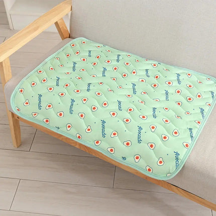 Tapis rafraîchissant chat motif avocat – Fraîcheur et bien-être
