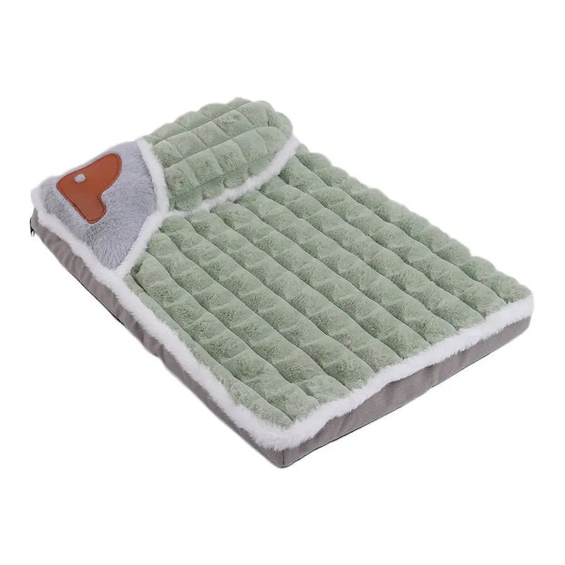 Coussin Rectangulaire Douillet pour Chat avec Décor Cœur