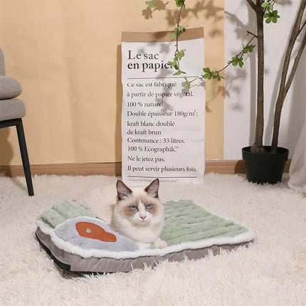 Coussin Rectangulaire Douillet pour Chat avec Décor Cœur