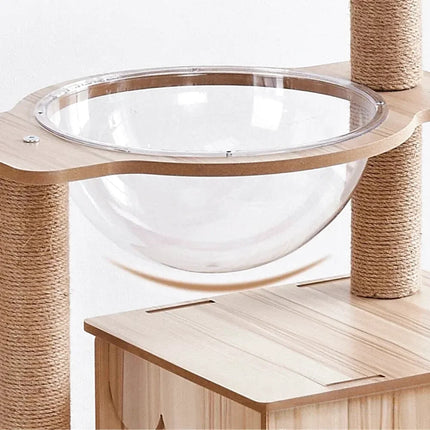 Arbre à Chat Compact avec Niche et Accessoires Intégrés