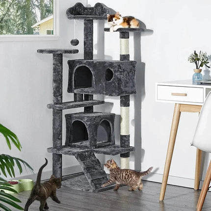 Tour d'Activité pour Chat à Multi-Niveaux et Jouet Suspendu
