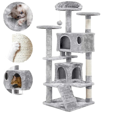 Tour d'Activité pour Chat à Multi-Niveaux et Jouet Suspendu