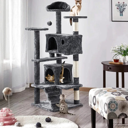 Tour d'Activité pour Chat à Multi-Niveaux et Jouet Suspendu