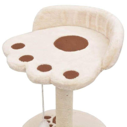Arbre compact pour chats avec plateforme en forme de patte